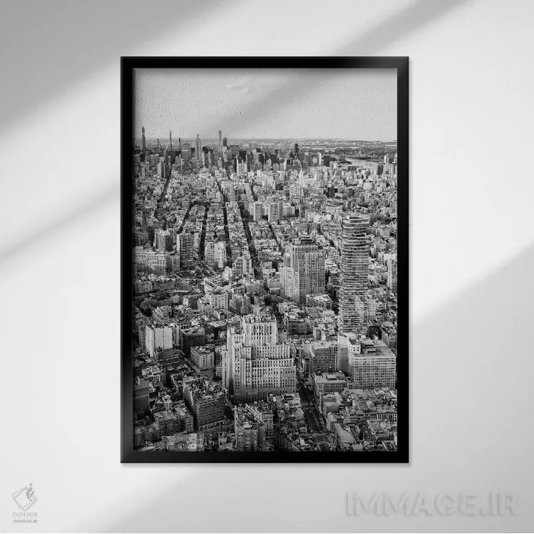 تابلو دکوراتیو دیده شده از بالا اثر فیلیپ هوگونار - نمای قابدار مشکی