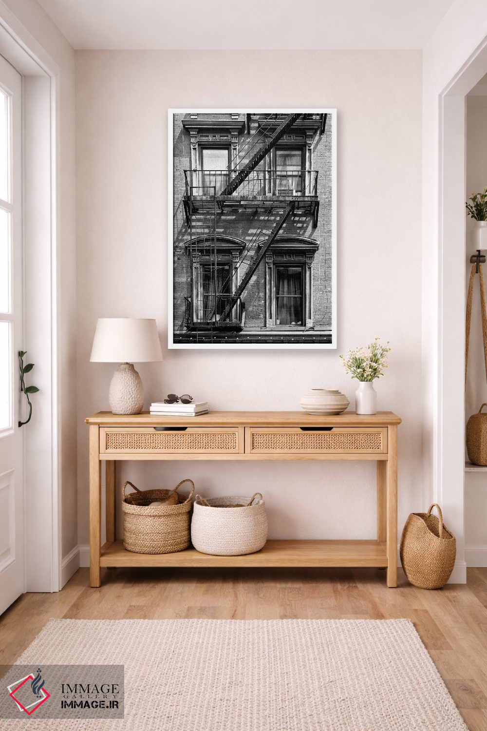 تابلو دکوراتیو پله فرار آتش سیاه اثر فیلیپ هوگونار - D6W