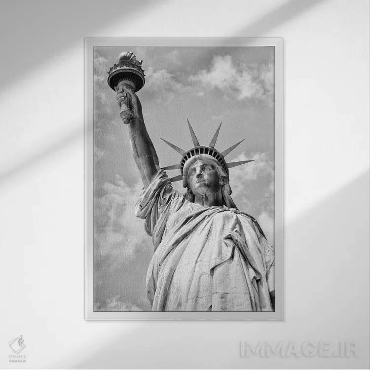 تابلو دکوراتیو خانم آزادی II اثر فیلیپ هوگونار - نمای قابدار سفید