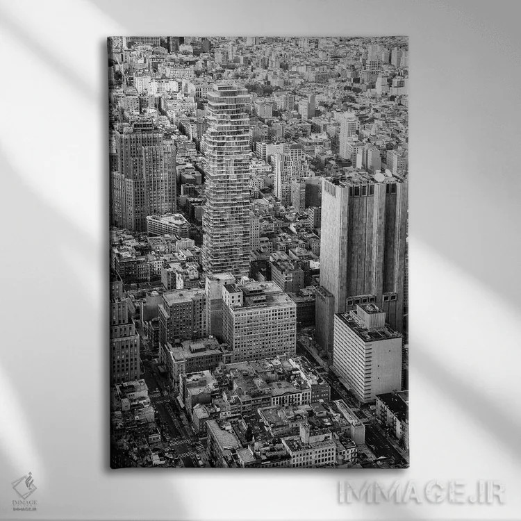 تابلو دکوراتیو ساختمان جنگا اثر فیلیپ هوگونار - نمای روبهرو روی دیوار