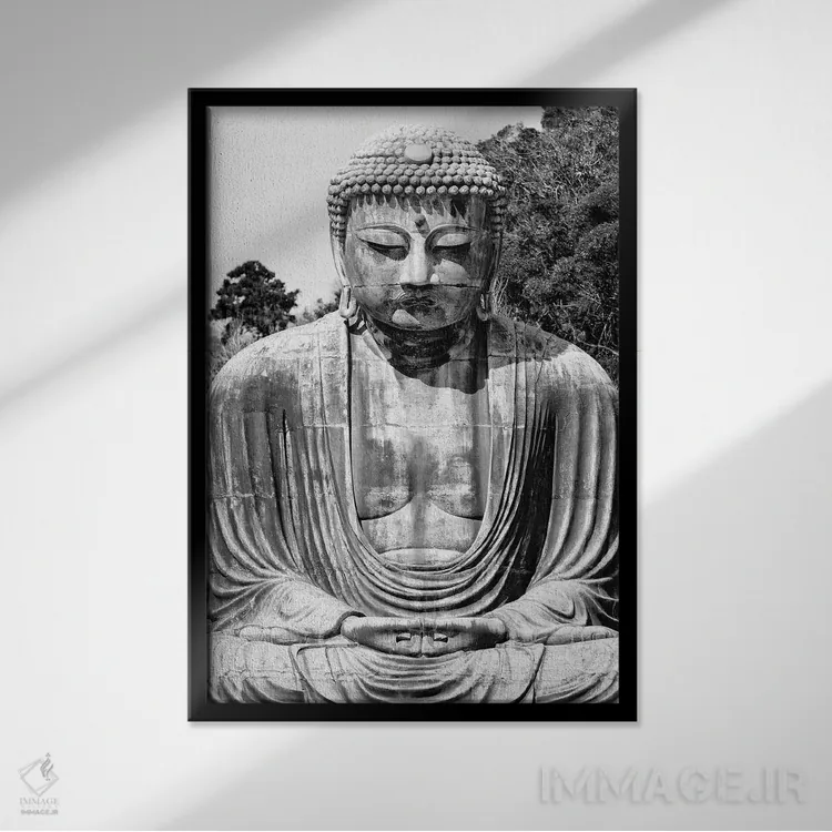 تابلو دکوراتیو بودای بزرگ اثر فیلیپ هوگونار - نمای قابدار مشکی