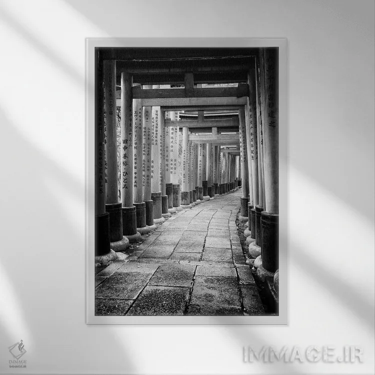 تابلو دکوراتیو میان دروازه های توریی اثر فیلیپ هوگونار - نمای قابدار سفید