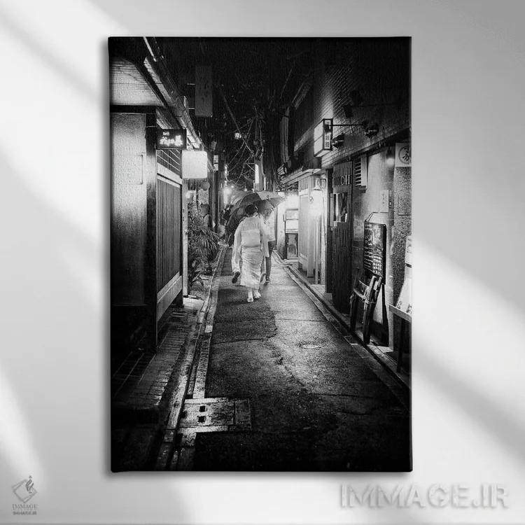 تابلو دکوراتیو خیابان باریک اثر فیلیپ هوگونار - نمای روبهرو روی دیوار