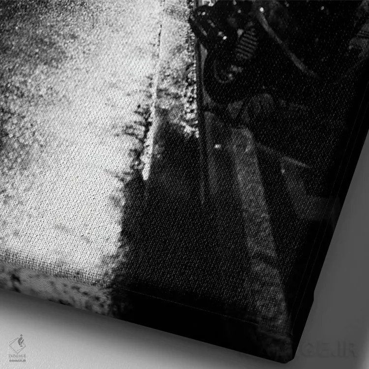 تابلو دکوراتیو پارکینگ دوچرخه اثر فیلیپ هوگونار - نمای نزدیک بافت بوم