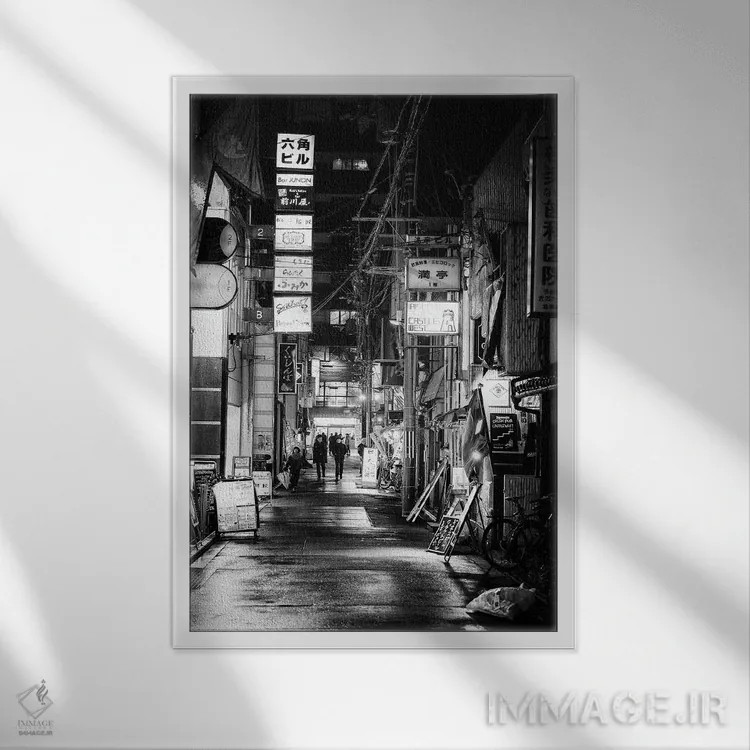 تابلو دکوراتیو صحنه خیابانی I اثر فیلیپ هوگونار - نمای قابدار سفید