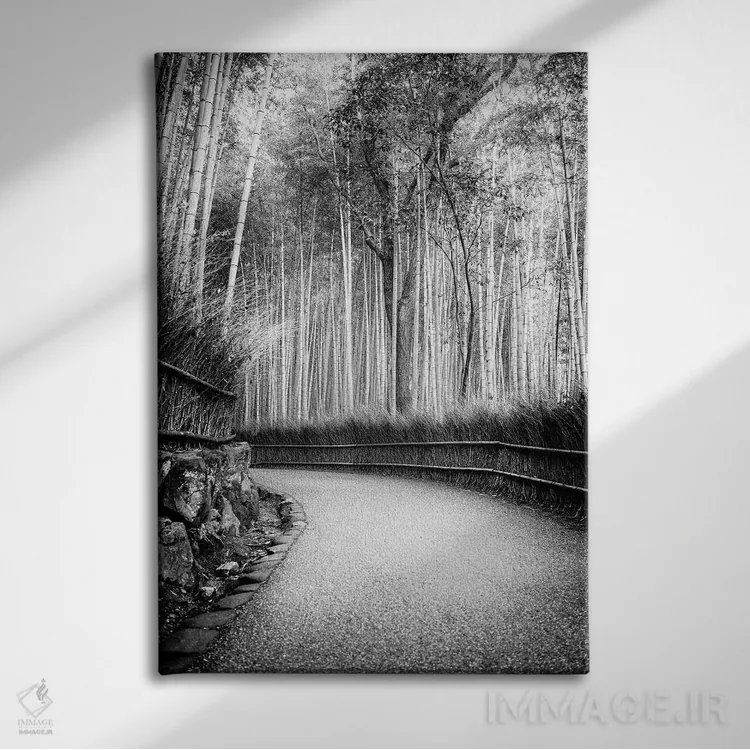 تابلو دکوراتیو مسیر به جنگل بامبو اثر فیلیپ هوگونار - نمای روبهرو روی دیوار