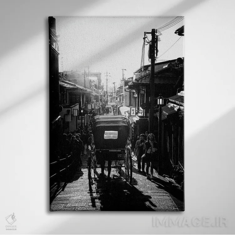 تابلو دکوراتیو صحنه شهری کیوتو اثر فیلیپ هوگونار - نمای روبهرو روی دیوار