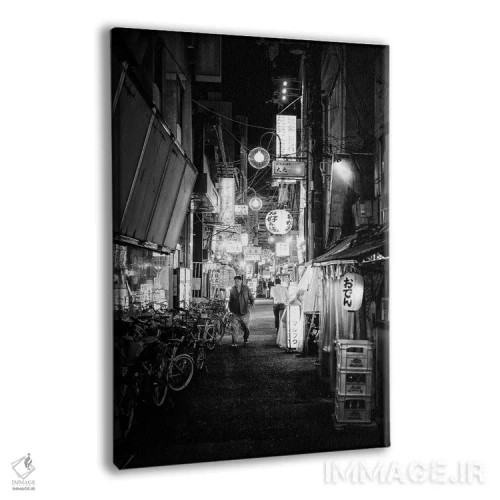 تابلو دکوراتیو صحنه خیابانی شب V اثر فیلیپ هوگونار - نمای پرسپکتیو محصول