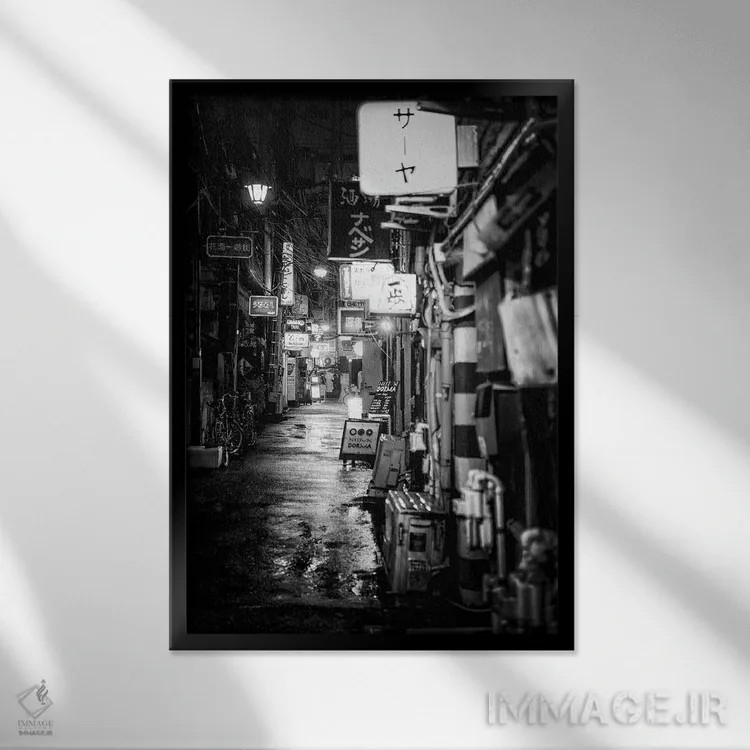 تابلو دکوراتیو گولدن گای شین جوکو اثر فیلیپ هوگونار - نمای قابدار مشکی
