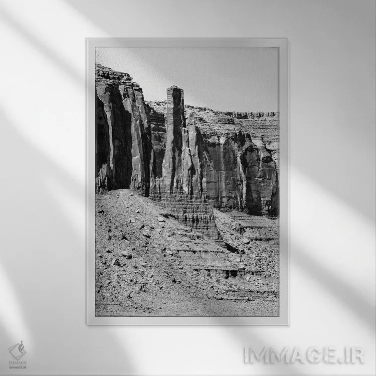 تابلو دکوراتیو "سری سیاه آریزونا" اثر فیلیپ هوگونار - نمای قابدار سفید