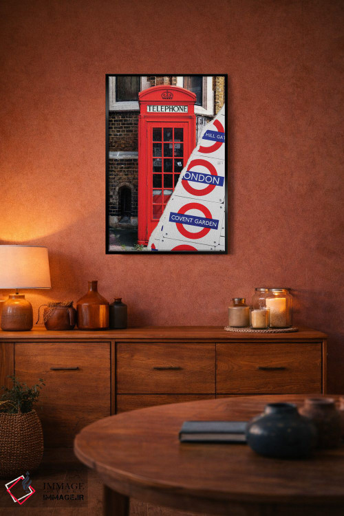 تابلو دکوراتیو کابین تلفن لندن اثر فیلیپ هوگونار - D5B