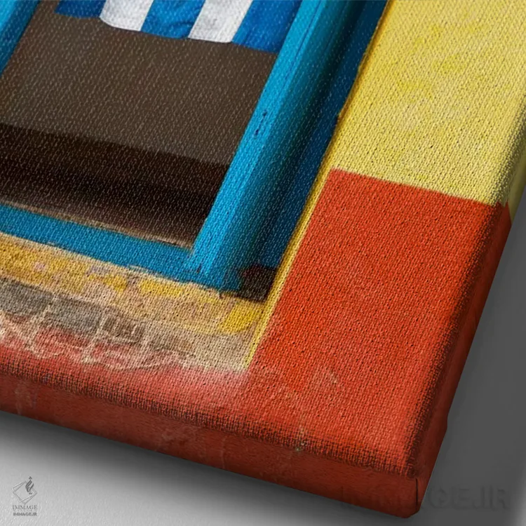 تابلو دکوراتیو "پرچم کوبا" اثر فیلیپ هوگونار - نمای نزدیک بافت بوم