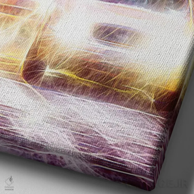 تابلو دکوراتیو "طوفان برفی" اثر فیلیپ هوگونار - نمای نزدیک بافت بوم