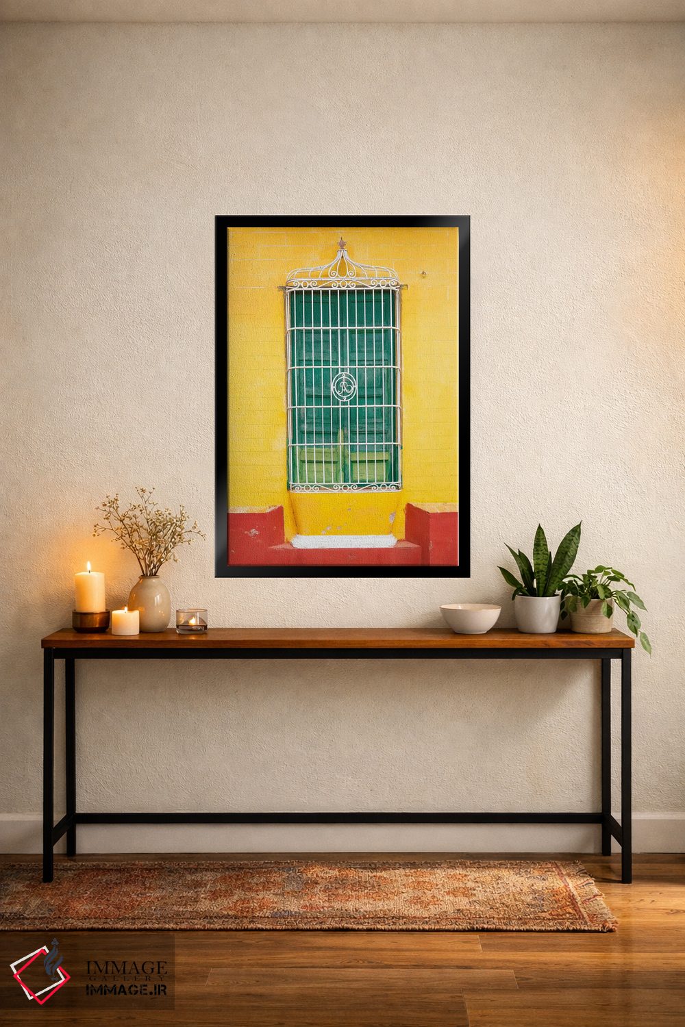 تابلو دکوراتیو "پنجره رنگارنگ کوبایی" اثر فیلیپ هوگونار - D5B