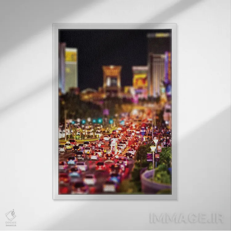 تابلو دکوراتیو "لاس وگاس" اثر فیلیپ هوگونار - نمای قابدار سفید
