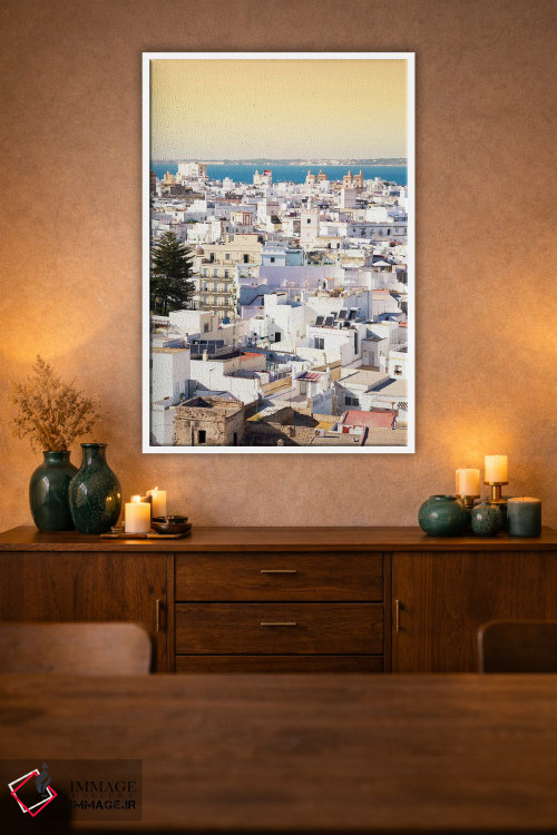 تابلو دکوراتیو "شهر سفید کادیز در غروب" اثر فیلیپ هوگونار - D1W