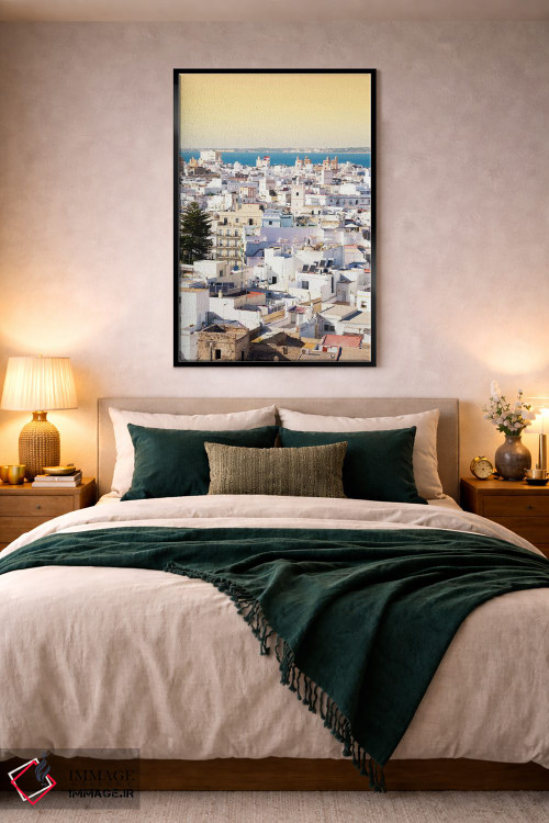 تابلو دکوراتیو "شهر سفید کادیز در غروب" اثر فیلیپ هوگونار - D4B