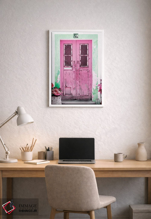 تابلو دکوراتیو "در قدیمی صورتی" اثر فیلیپ هوگونار - D1W