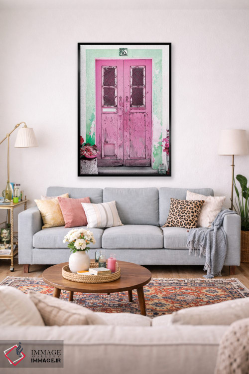 تابلو دکوراتیو "در قدیمی صورتی" اثر فیلیپ هوگونار - D2B