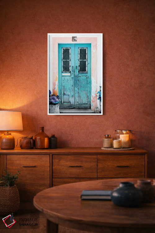 تابلو دکوراتیو "در قدیمی فیروزه ای" اثر فیلیپ هوگونار - D2W