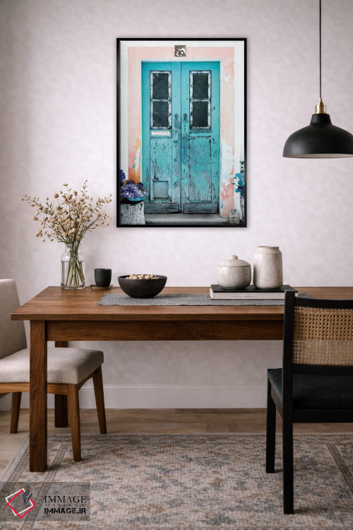 تابلو دکوراتیو "در قدیمی فیروزه ای" اثر فیلیپ هوگونار - D5B