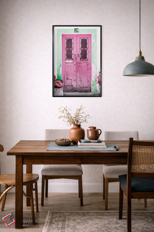 تابلو دکوراتیو "در قدیمی صورتی" اثر فیلیپ هوگونار - D6B