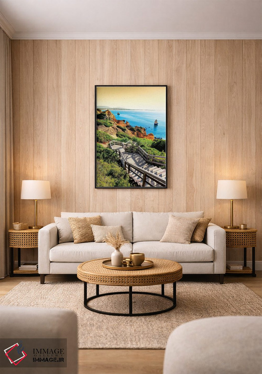 تابلو دکوراتیو "پله ها به سمت ساحل کامیلو در غروب" اثر فیلیپ هوگونار - D2B