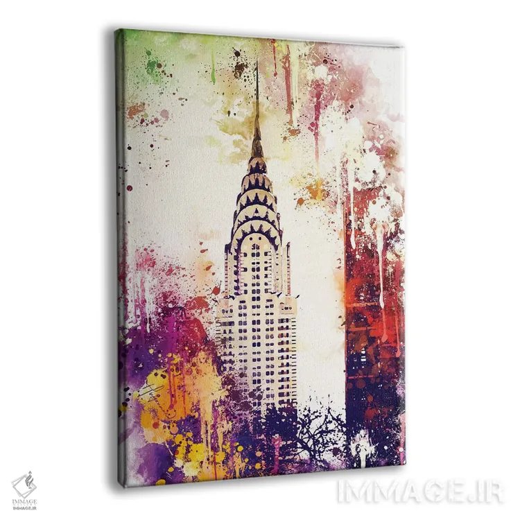 تابلو دکوراتیو "ساختمان کرایسلر" اثر فیلیپ هوگونار - نمای پرسپکتیو محصول