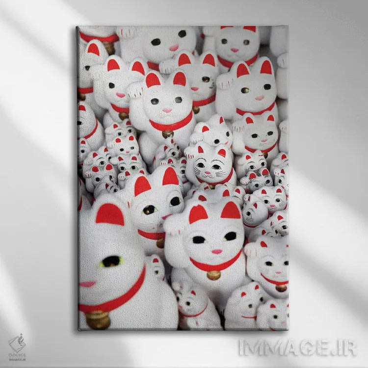 تابلو دکوراتیو "معبد گربه خوش شانس II" اثر فیلیپ هوگونار - نمای روبهرو روی دیوار