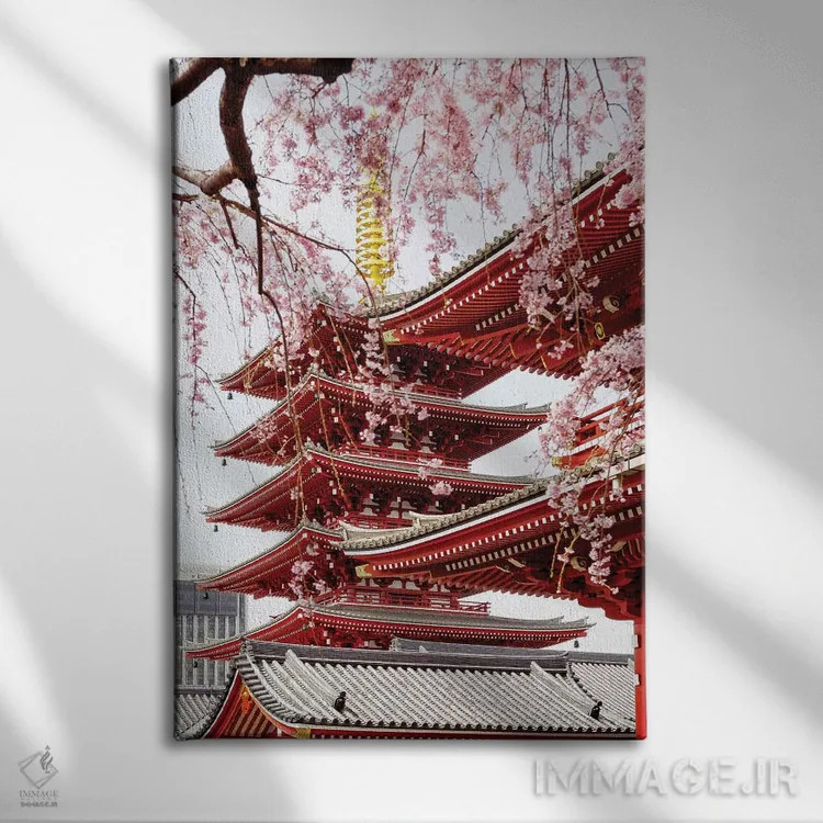 تابلو دکوراتیو "پاگودای سنسو-جی IV" اثر فیلیپ هوگونار - نمای روبهرو روی دیوار