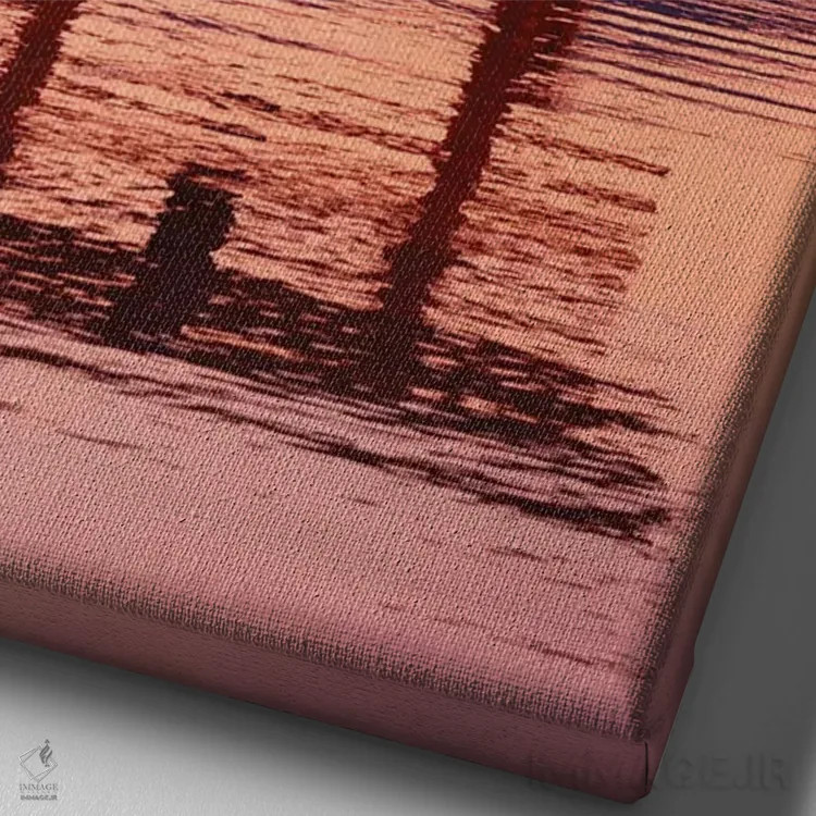 تابلو دکوراتیو "غروب دروازه توری در میاجیما II" اثر فیلیپ هوگونار - نمای نزدیک بافت بوم