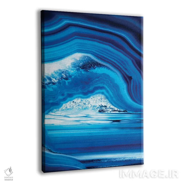 تابلو مدرن نمای نزدیک از آکات آبی اثر فیلیپ هوگونار - نمای پرسپکتیو محصول
