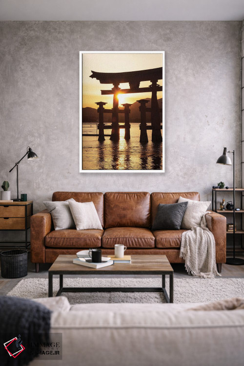 تابلو دکوراتیو "غروب دروازه توری میاجیما" اثر فیلیپ هوگونار - D1W