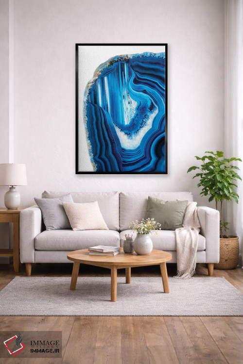 تابلو مدرن آکات آبی اثر فیلیپ هوگونار - D2B