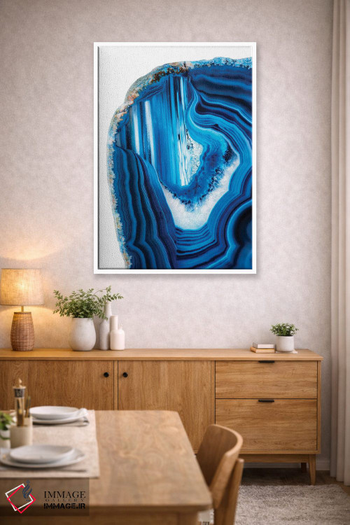 تابلو مدرن آکات آبی اثر فیلیپ هوگونار - D3W