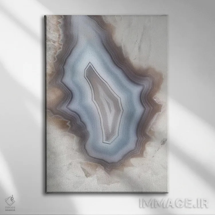 تابلو مدرن قطره آکات اثر فیلیپ هوگونار - نمای روبهرو روی دیوار