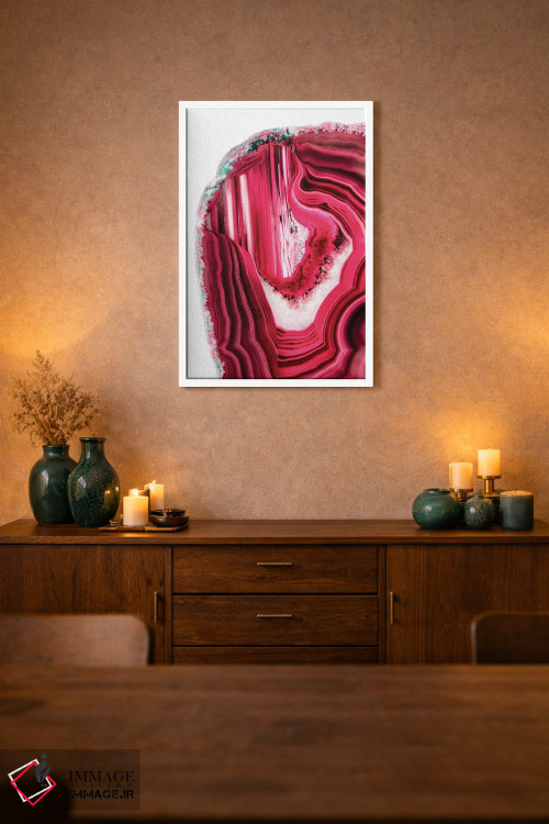 تابلو مدرن آکات قرمز اثر فیلیپ هوگونار - D1W