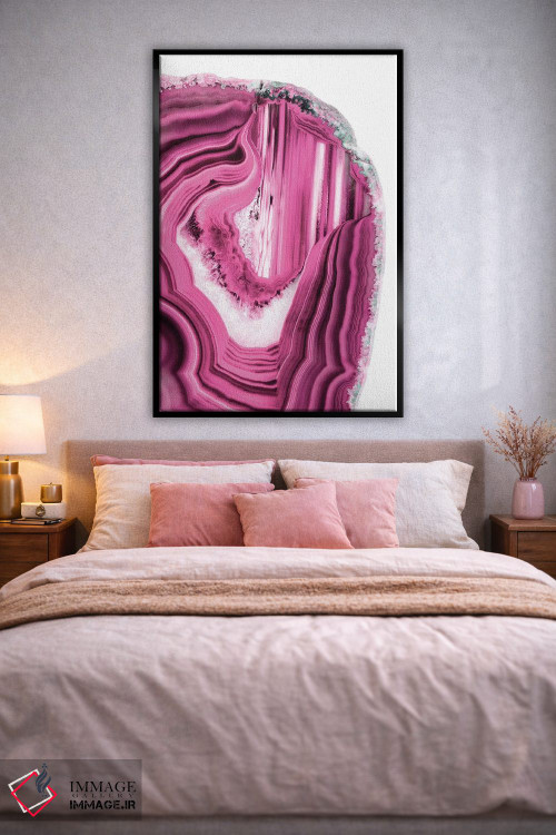 تابلو مدرن آکات صورتی اثر فیلیپ هوگونار - D2B