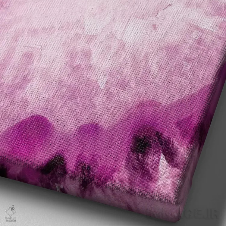 تابلو مدرن قلب آکات صورتی اثر فیلیپ هوگونار - نمای نزدیک بافت بوم