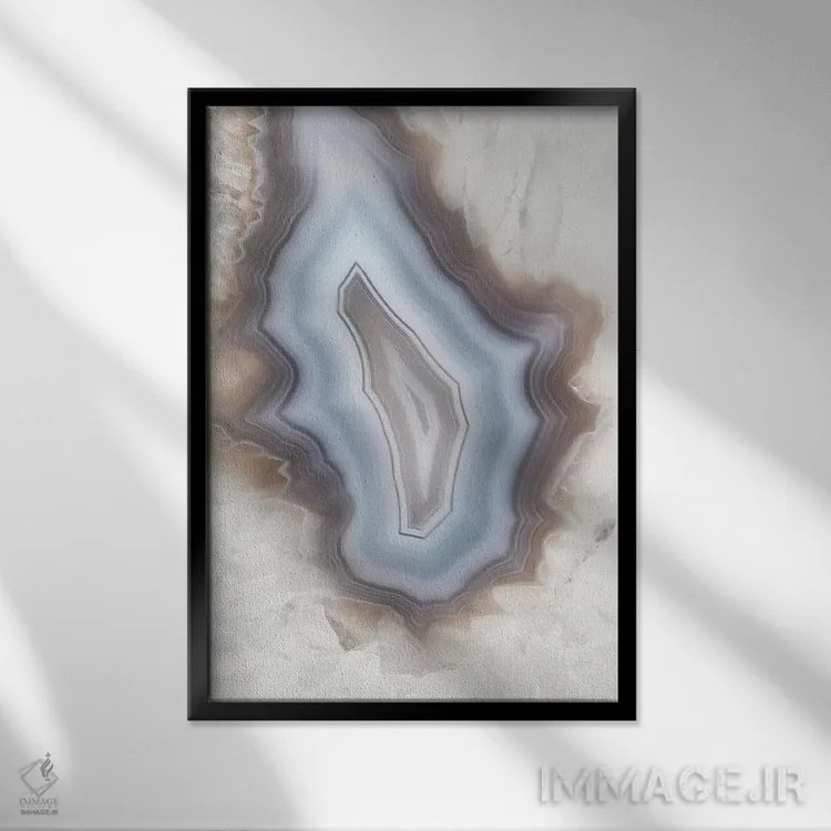 تابلو مدرن قطره آکات اثر فیلیپ هوگونار - نمای قابدار مشکی