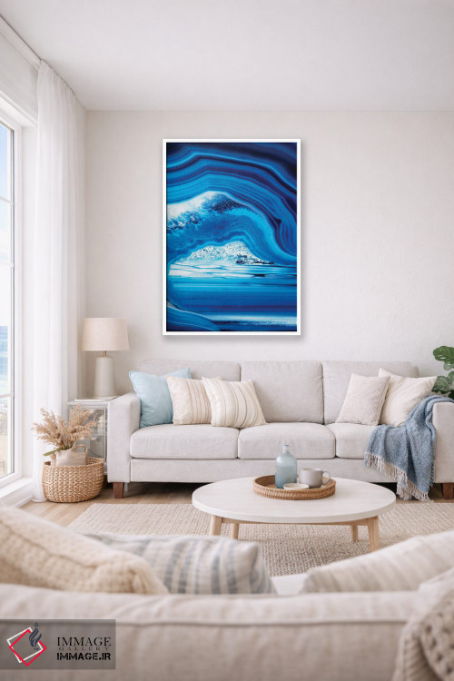 تابلو مدرن نمای نزدیک از آکات آبی اثر فیلیپ هوگونار - D1W