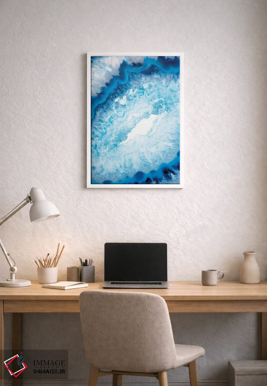 تابلو مدرن قلب آکات آبی اثر فیلیپ هوگونار - D1W