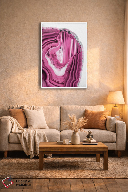 تابلو مدرن آکات صورتی اثر فیلیپ هوگونار - D3W