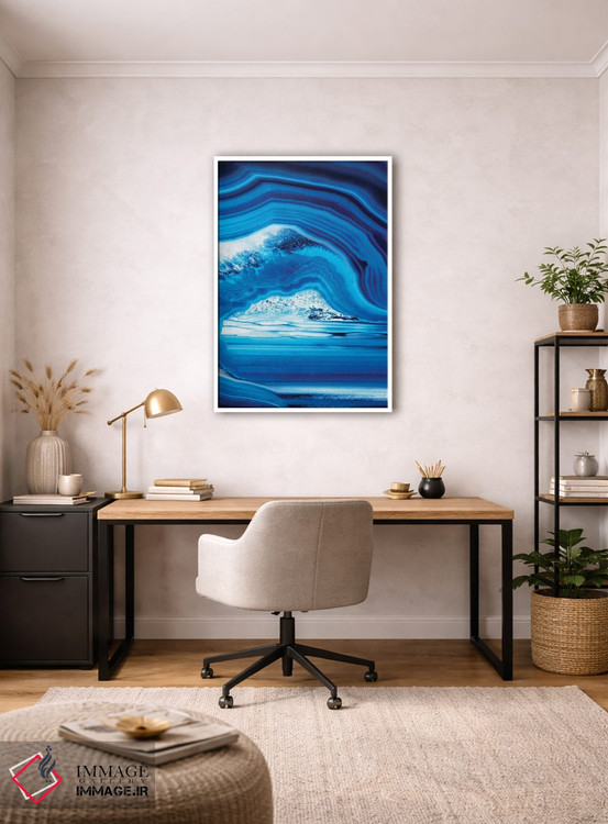 تابلو مدرن نمای نزدیک از آکات آبی اثر فیلیپ هوگونار - D2W