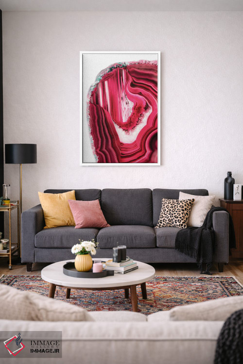 تابلو مدرن آکات قرمز اثر فیلیپ هوگونار - D2W