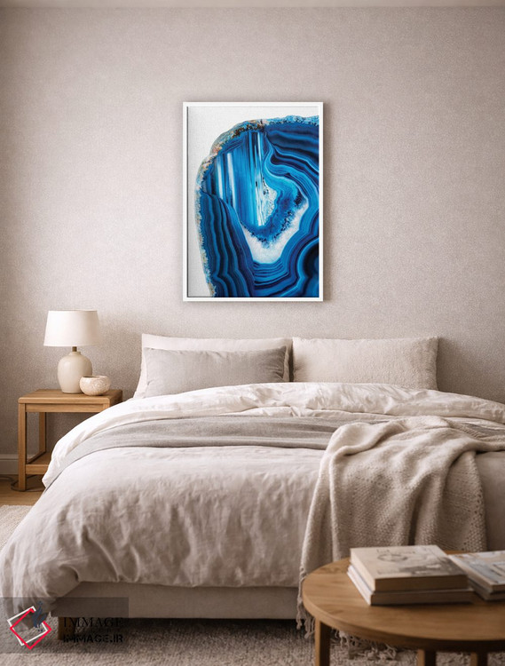 تابلو مدرن آکات آبی اثر فیلیپ هوگونار - D5W