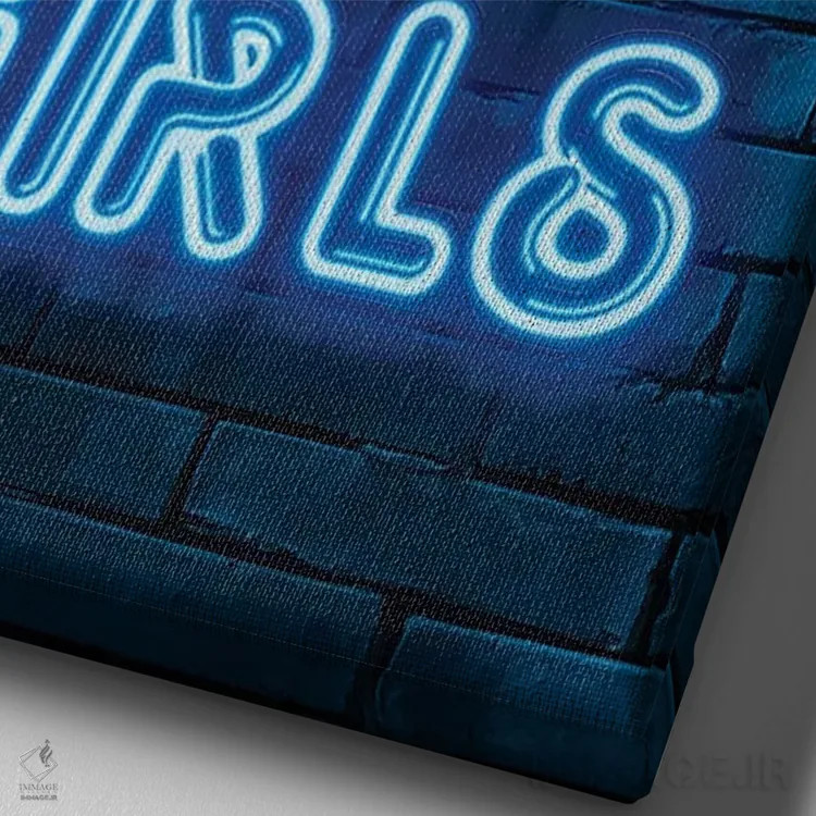 تابلو دکوراتیو دختران اثر فیلیپ هوگونار - نمای نزدیک بافت بوم