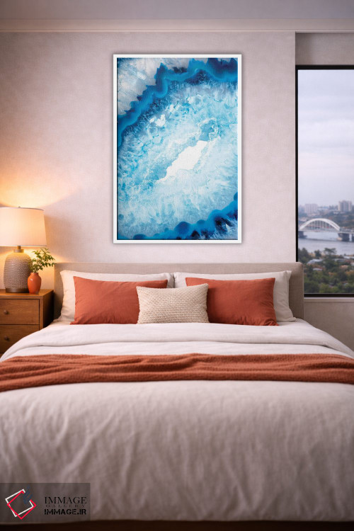 تابلو مدرن قلب آکات آبی اثر فیلیپ هوگونار - D2W