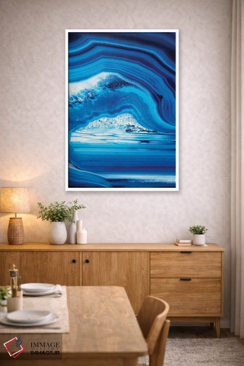 تابلو مدرن نمای نزدیک از آکات آبی اثر فیلیپ هوگونار - D3W