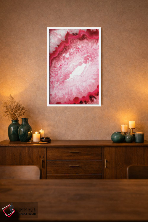 تابلو مدرن قلب آکات قرمز اثر فیلیپ هوگونار - D1W